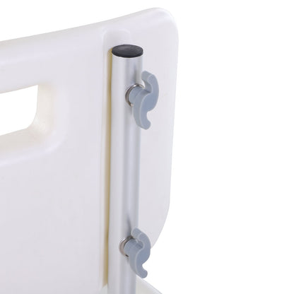 Aluminium Alloy Adjustable Shower Stool - White