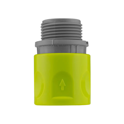 Hose Connector Lime with In-Line BSPF Valve and 16mm Barbed Straight