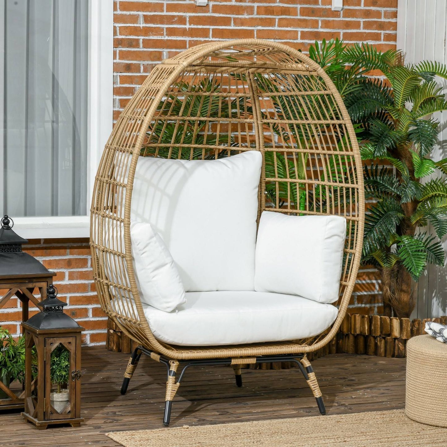 PE Rattan Outdoor Egg Chair
