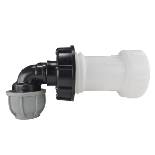 IBC Extender with 2” S60X6 Cap and 25mm MDPE Elbow