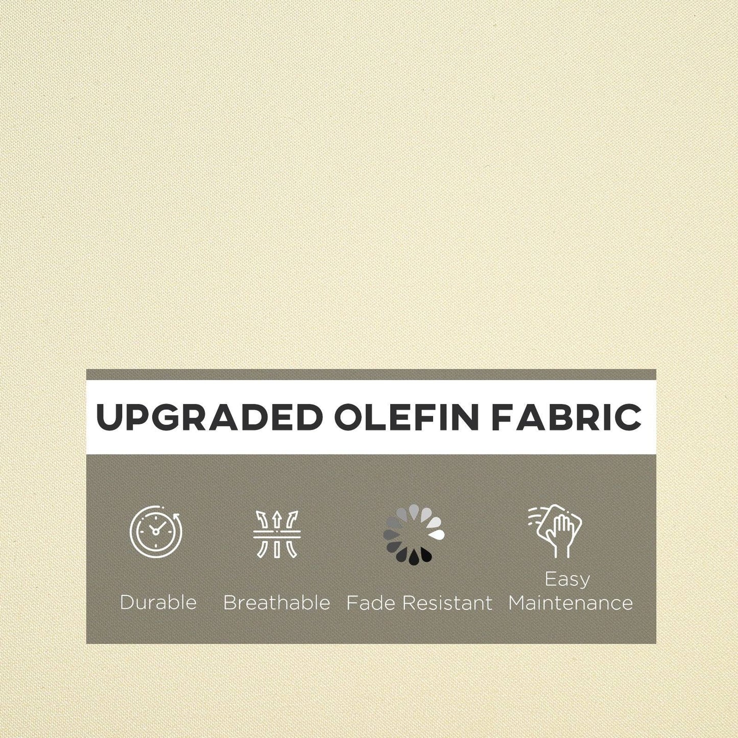 Outsunny Outdoor Seat And Back Cushion Set Patio Deep Seating Chair Replacement Cushion