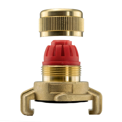 Geka Type Brass Claw Set – 19mm Barb and 1/2” Hose Connector