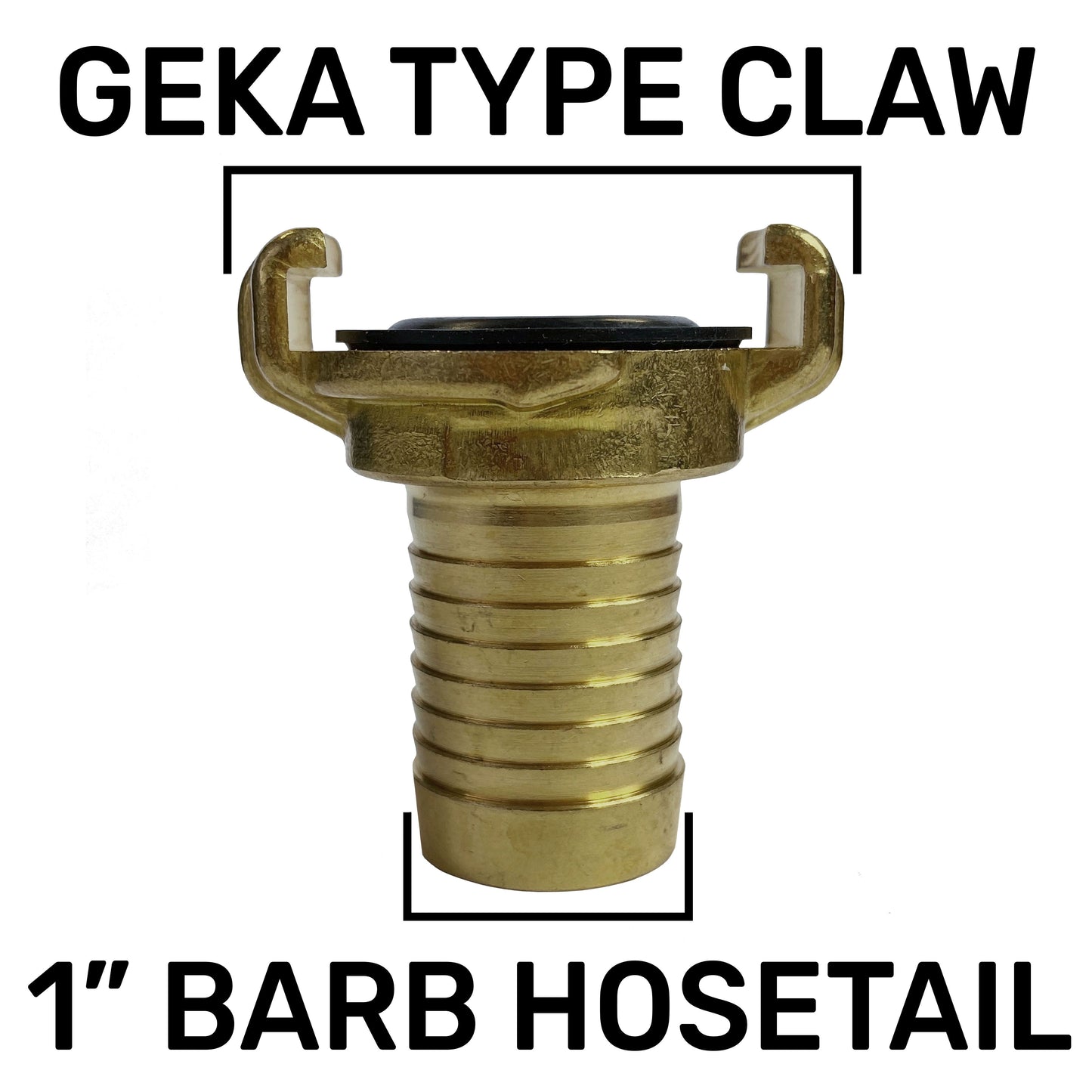 Geka Type Brass Claw Set – 25mm Barb and 1/2” BSP Male
