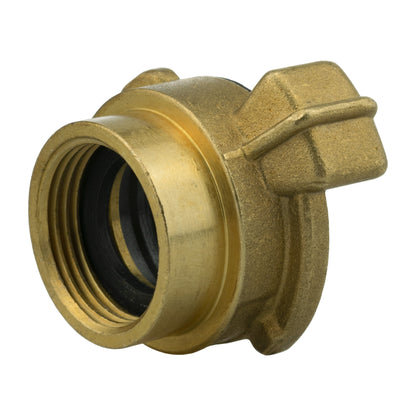 Hose Connector Blue with In-Line BSPM Valve and Geka Type Connector