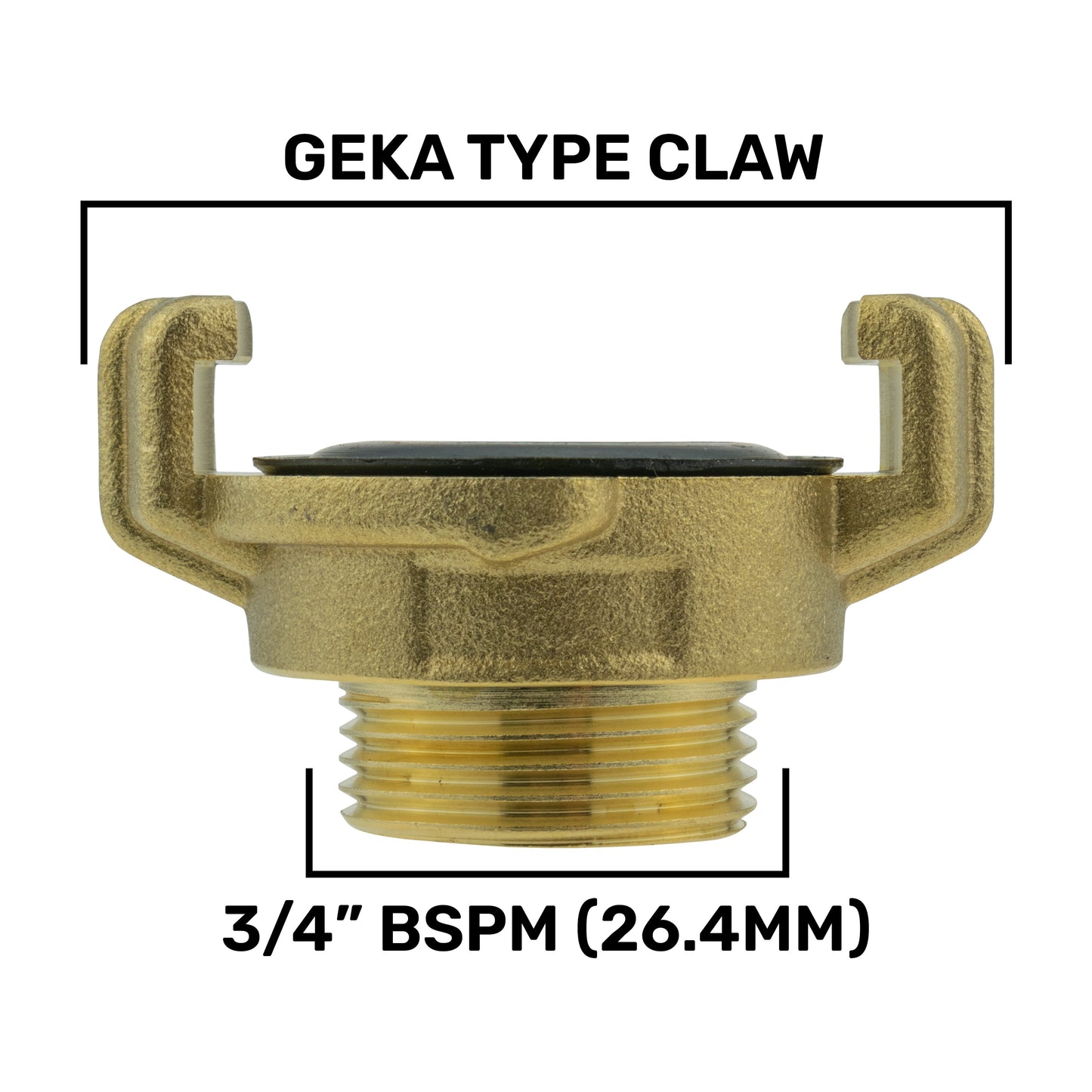IBC 2” S60X6 – 3/4" BSPF Extender Adaptor with Geka Type Fitting