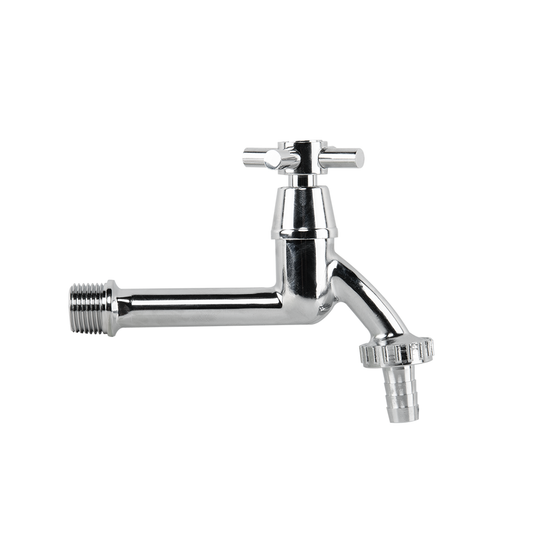 Cross Bib Extended Brass Chrome Brass Tap