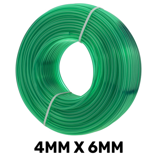 Green Semi-Transparent PVC Pipe 4mm*6mm