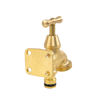Quick Thread Outlet Brass Bib Tap with Quick Connect Inlet, ¾” BSP Thread Outlet – TurfStore