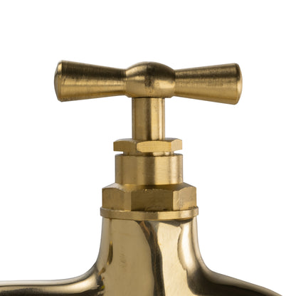Garden Tap Polished Brass 1/2" BSPM - 13mm Barb