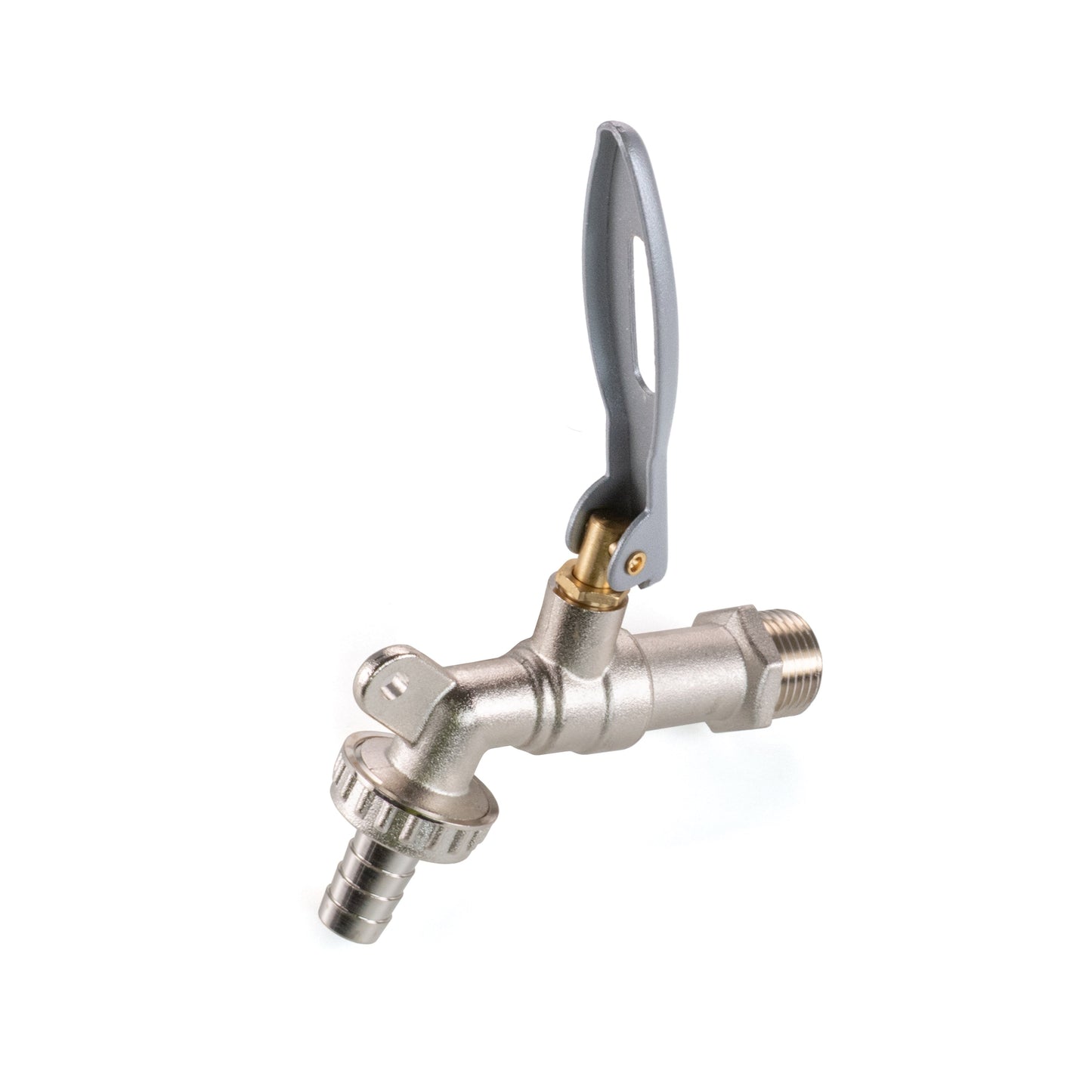 Water Butt Brass Kit 3/4" with Lever Tap Hose Barb and Lever Lock and Drill Bit