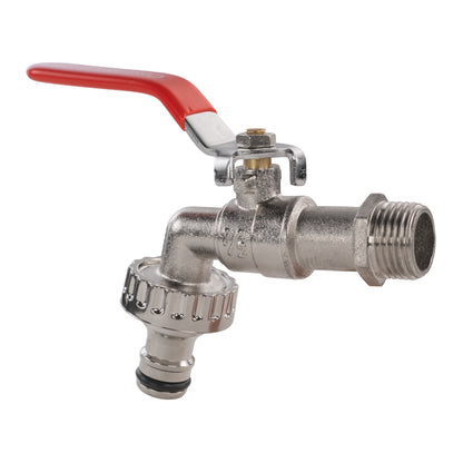 15mm Brass Wall Flange Kit with Quick Connect Lever Tap
