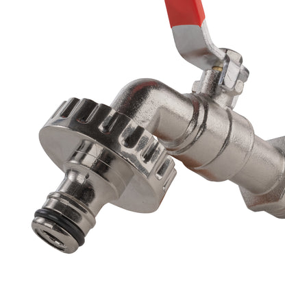 Wall Flange Kit 32mm MDPE + Quick Connect Lever Tap