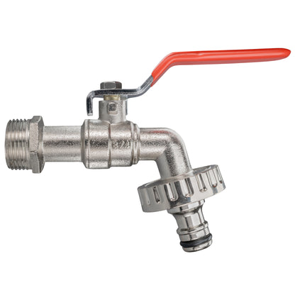 Wall Flange Kit 32mm MDPE + Quick Connect Lever Tap