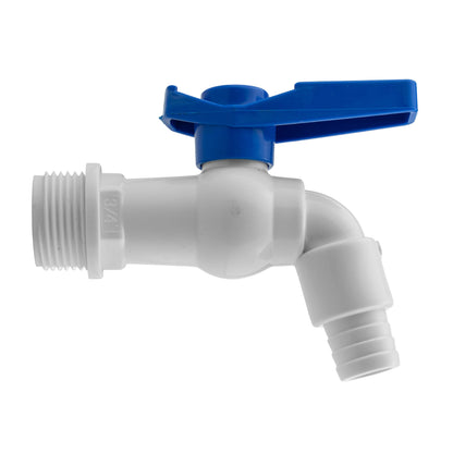 Wall Flange Kit 32mm MDPE + White PVC Tap