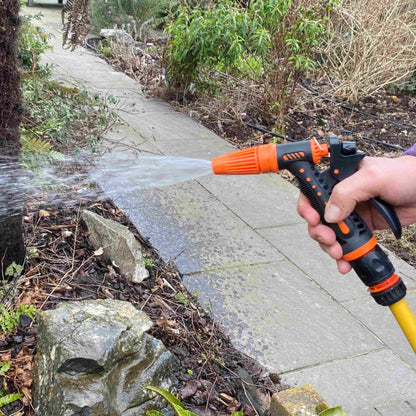 Hose Gun Water Sprayer Adjustable Black Orange