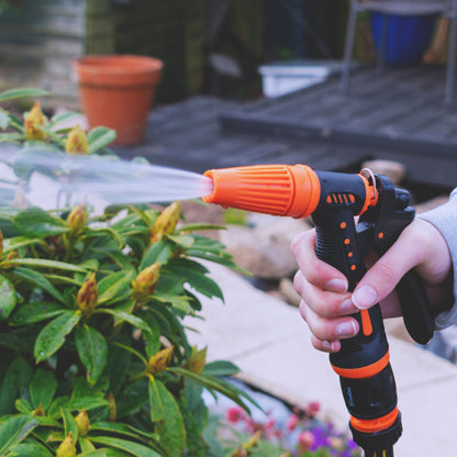 Hose Gun Water Sprayer Adjustable Black Orange