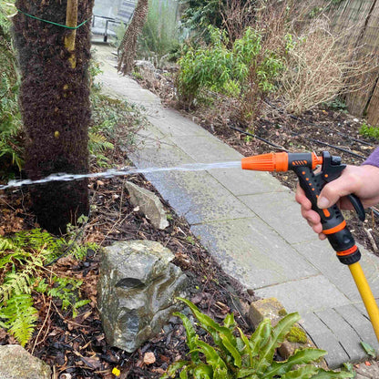 Hose Gun Water Sprayer Adjustable Black Orange