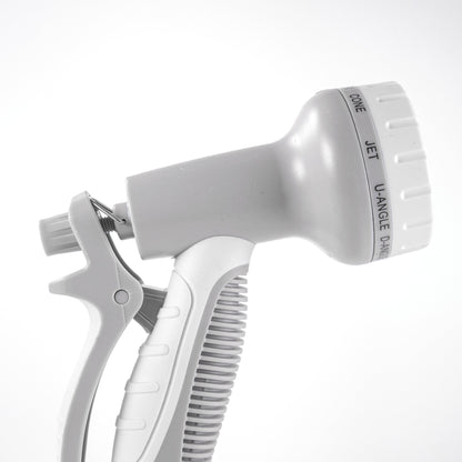 Hose Gun Water Sprayer Multi Pattern Adjustable, Gray/White