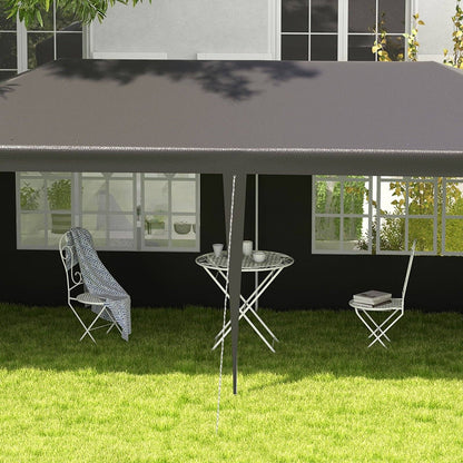 6 x 3m Half-Open Garden Gazebo