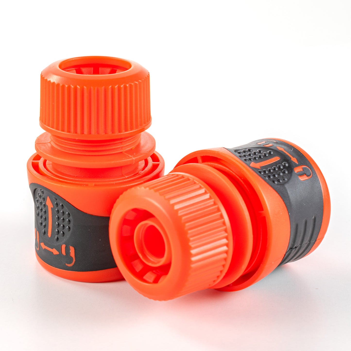 Premium Garden Hose Yellow with Orange Lock Connectors