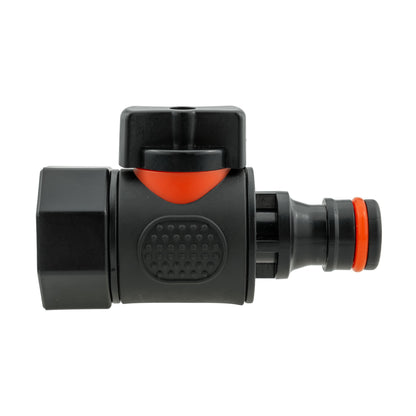 3/4" BSPF Thread Quick Connect Valve with Hose Connector Black Soft