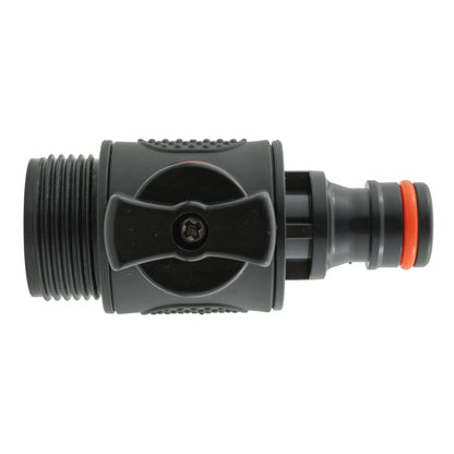 Wall Flange Kit 25mm MDPE + Valve with Male Quick Connector