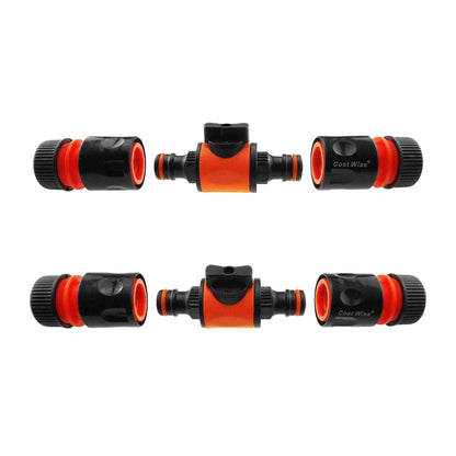 Cost Wise Snap On Male-Male In Line Valve Kit Black/Orange