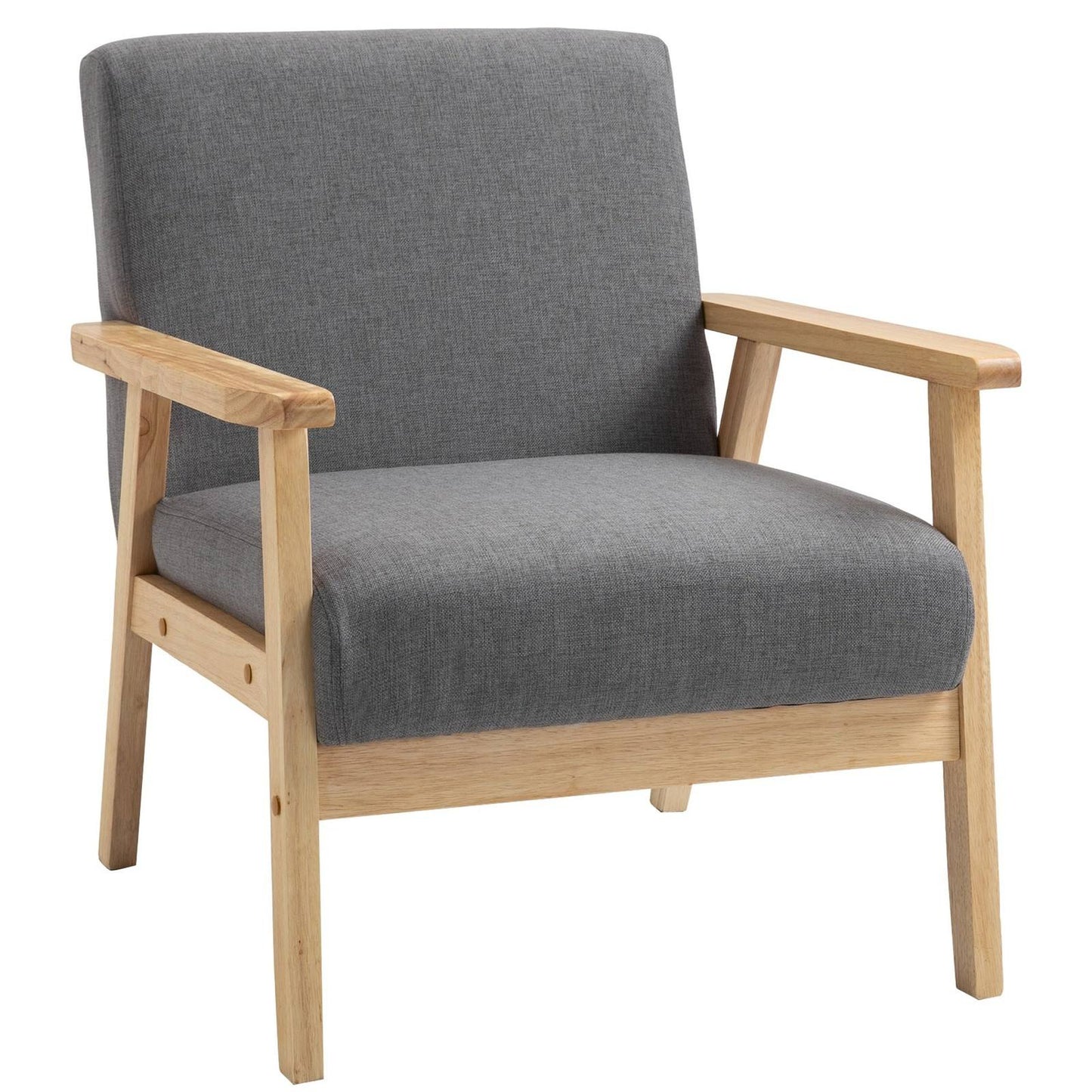 Minimalistic Wooden Frame Accent Chair