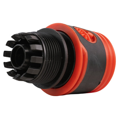 3/4" BSPF Thread Quick Connect Valve with Hose Connector Black Soft
