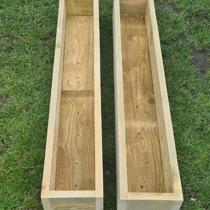 2 x rustic wooden garden planters. Delivered Ready Assembled