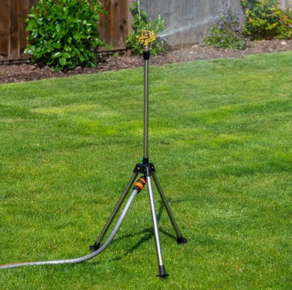 HydroSure Telescopic Tripod with Part and Full Circle Impulse Sprinkler