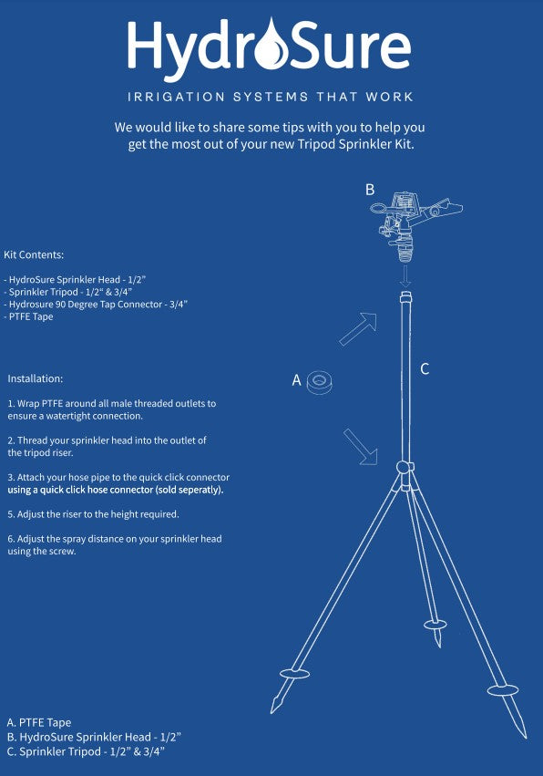 HydroSure Complete Tripod Sprinkler Kit