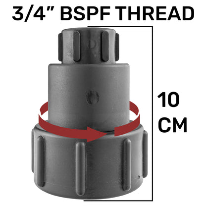 IBC 2” S60X6 – 3/4" BSPF Extender Adaptor with MDPE Tee 20mm
