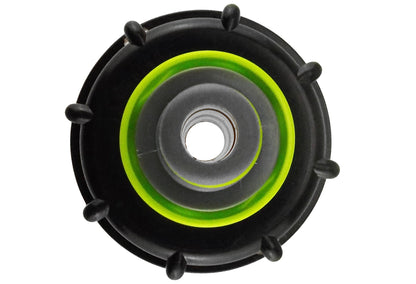 IBC 2” S60X6 Cap with ¾” BSP Threaded Hose Connector and Double Male Lime