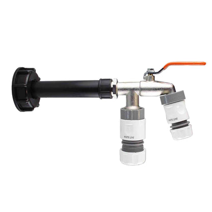 IBC 2” S60X6 Cap with Water Filter, Double Tap, 1 x Max Flo Outlet and 1 x Standard Outlet