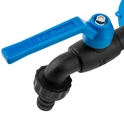 Wall Flange Kit 20mm MDPE with Nylon ½” Barb Tap and Quick Connect Outlet