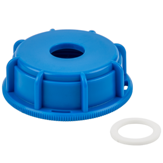 IBC Cap with Hole to Fit 1/2" BSP Thread S60X6 and Washer