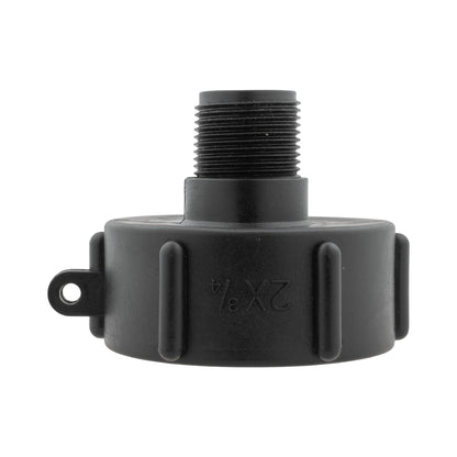 IBC 2” S60X6 Cap with In-Line BSPF Valve and Geka Type Fitting