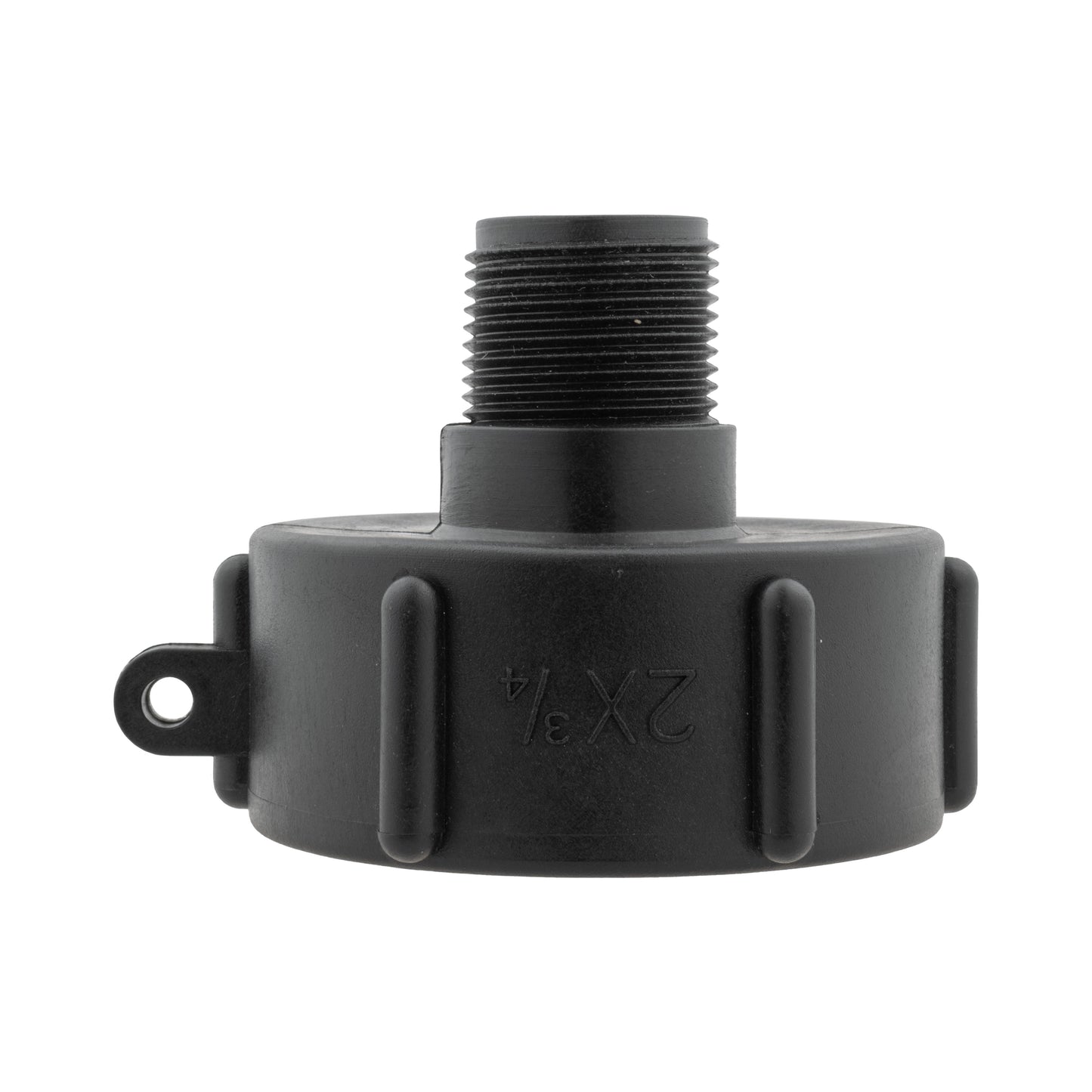 IBC 2” S60X6 Cap with In-Line BSPF Valve and 25mm Brass Barb