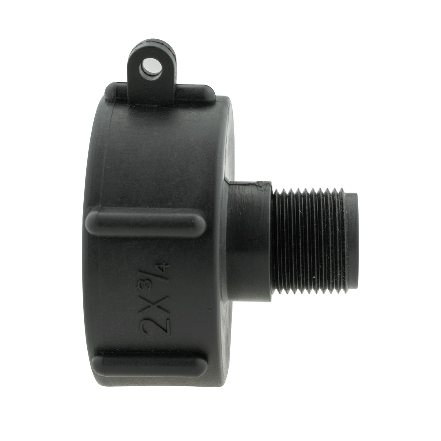 IBC 2” S60X6 Cap with BSP Female Lever Valve and Brass Compression Elbow ¾” BSP – 22mm