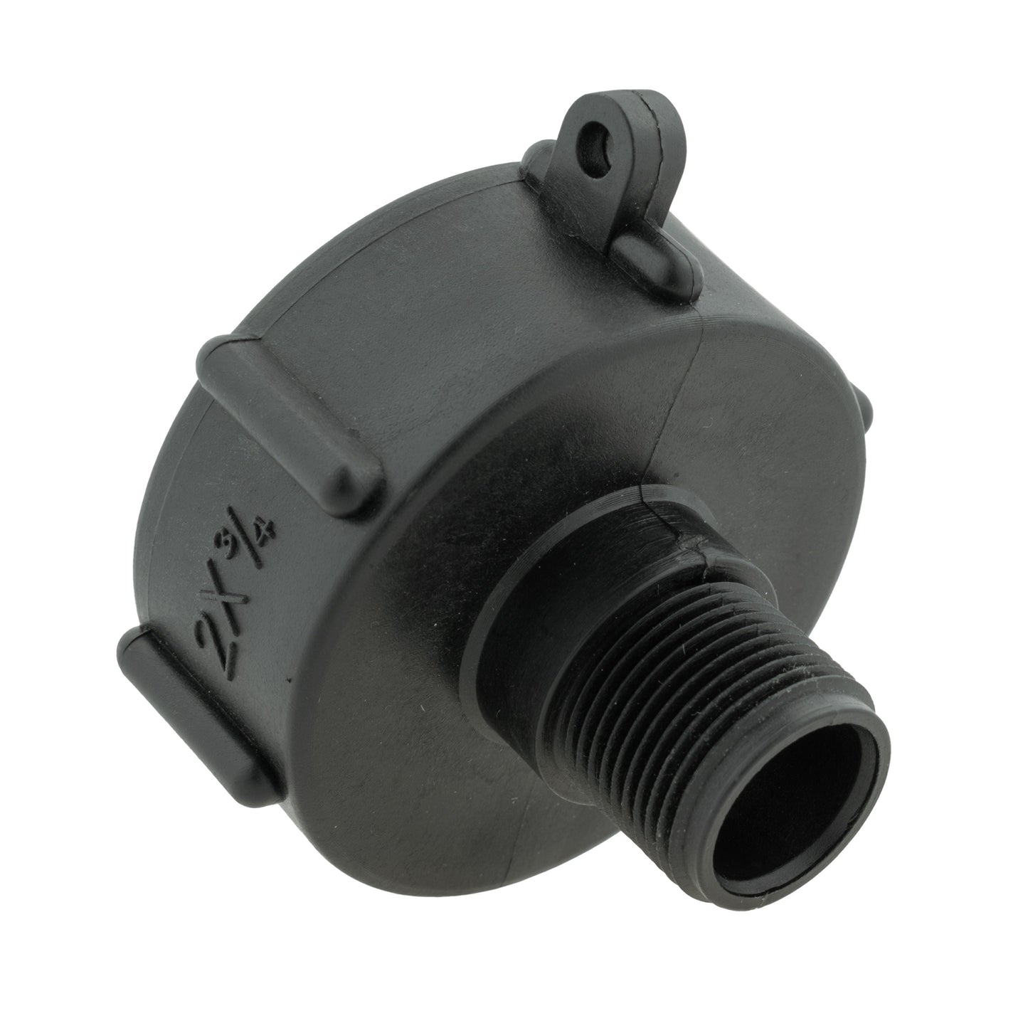 IBC 2” S60X6 Cap with In-Line BSPF Valve and ¾” BSPM Female Hose Connector Blue