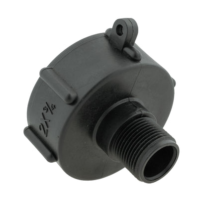 IBC 2” S60X6 Cap with BSPF Thread-Quick Connect Male Valve and Hose Connector Lock