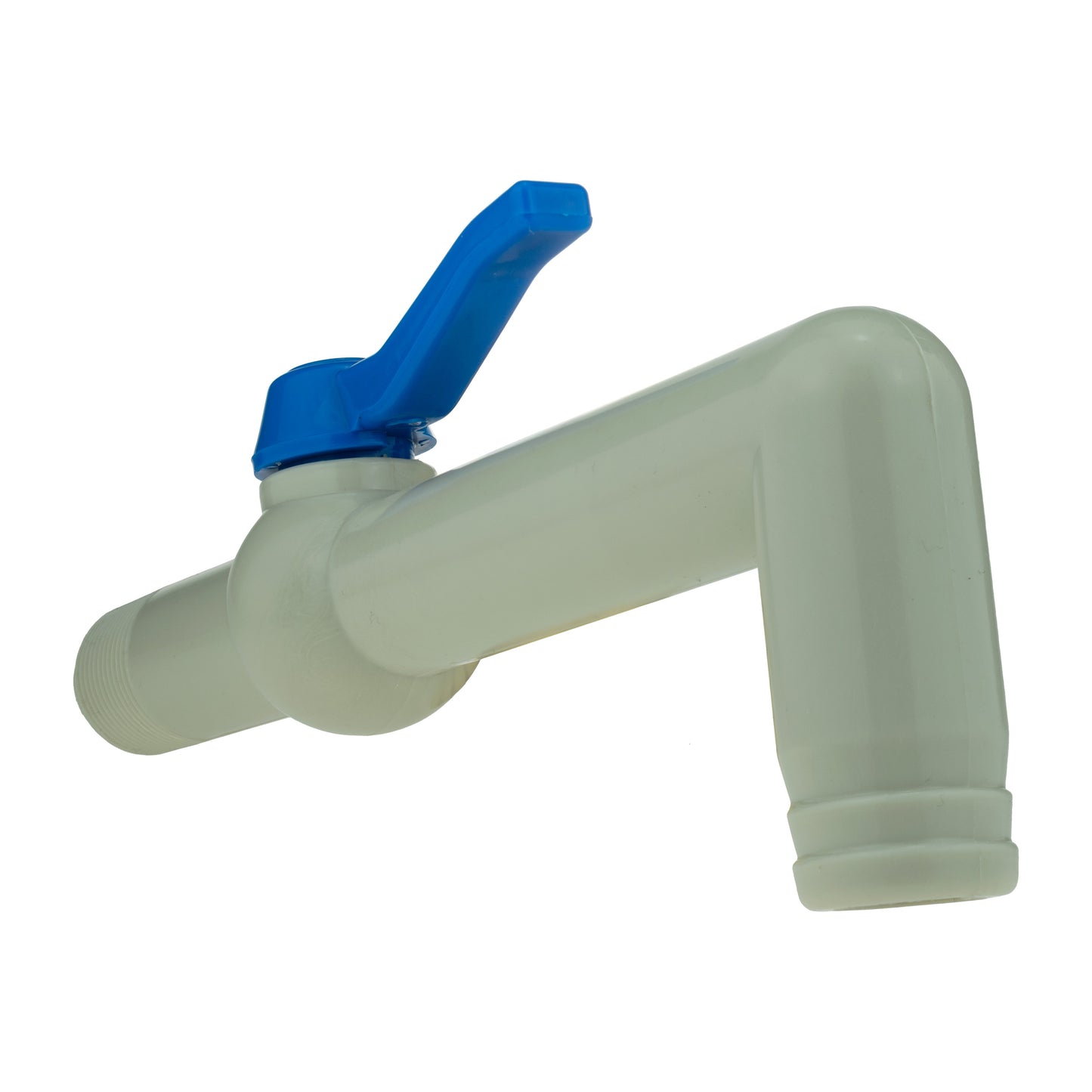 PP TAP 90 DEGREE WITH 1"BSPM INLET 32mm Barb Outlet + PTFE TAPE