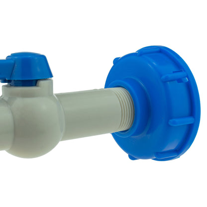 PP TAP 90 DEGREE WITH 1"BSPM INLET 32mm Barb Outlet + PTFE TAPE