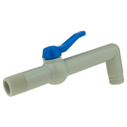 PP TAP 90 DEGREE WITH 1"BSPM INLET 32mm Barb Outlet + PTFE TAPE