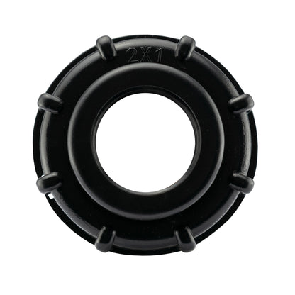 IBC 2” S60X6 Cap with Large Plastic Valve and MDPE Elbow 32mm