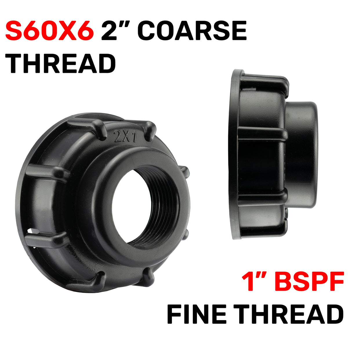 End Cap for IBC Tank with Built-in 1" BSPF Thread