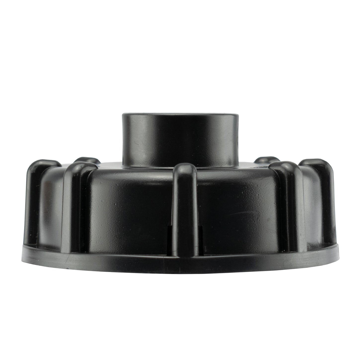IBC 2” S60X6 Cap with In-Line BSPM Valve and ¾” BSPF Female Hose Connector Lime