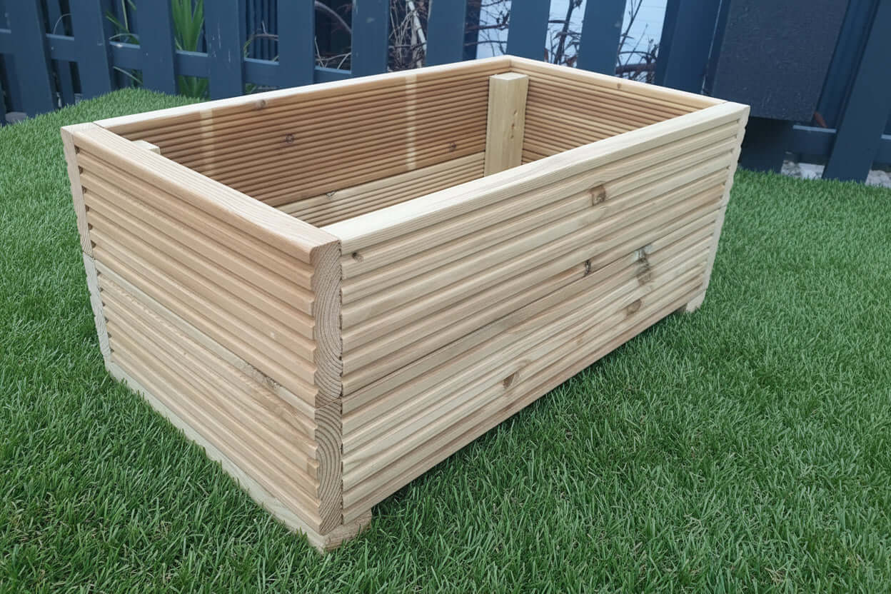40cm Wide garden wooden decking planter