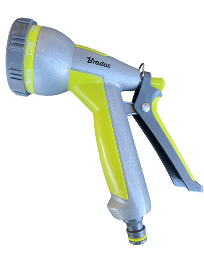 Hose Gun Water Sprayer 8-Function Metal, Lime